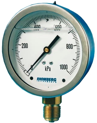 Liquid filled pressure gauge